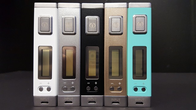 Vapes or e-cigarettes on a dark background