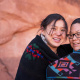 Two tribal young females wrapped in a traditional wrap
