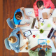 People sitting around a table