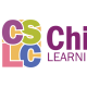 CSLC logo. Says "CSLC" in purple, green, pink, and blue on the left. Says "Child Safety Learning Collaborative" in purple on the right.