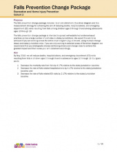 Cover Page for Fall Prevention Change Package