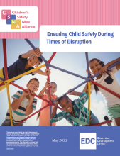 Cover Child Safety During Times of Disruption Document