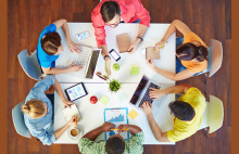 People sitting around a table