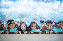 children in pool